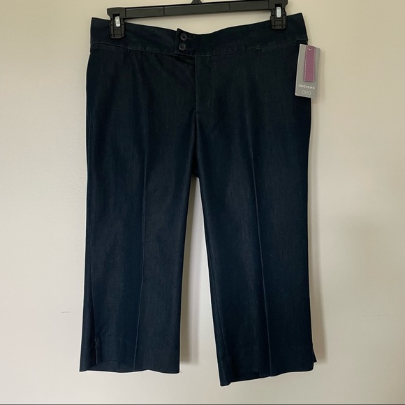 Dockers Collection Blue Mid-Rise Curvy Capri Pants. Size 10P - Picture 1 of 10